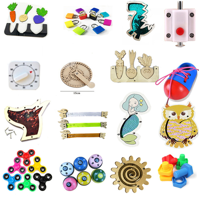 Bebek Meşgul Kurulu DIY Aksesuarları Montessori Oyuncaklar Çocuklar Ahşap Çip Beceri Eğitimi Oyunu Bulmaca Zeka Gelişimi Bebek