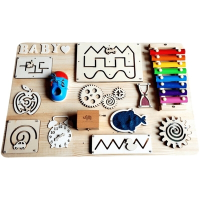 Bebek Meşgul Kurulu DIY Aksesuarları Montessori Oyuncaklar Çocuklar Ahşap Çip Beceri Eğitimi Oyunu Bulmaca Zeka Gelişimi Bebek