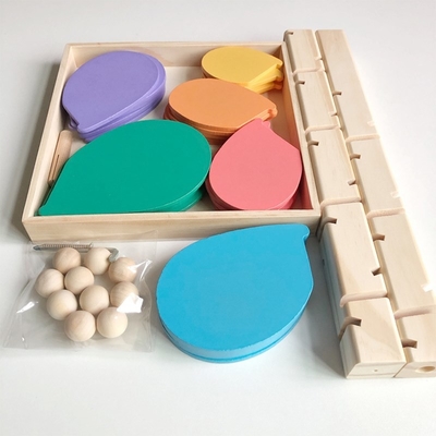 Montessori Bebek Ahşap Petal Ağacı Yapı Taşları Oyuncak çocuk Gökkuşağı Topu Top Koşu Parkuru Eğitici Oyuncak Çocuklar için Gi