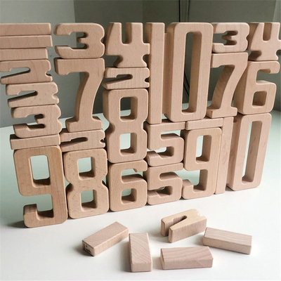 Sayı Yapı Taşları Ahşap Matematik Dijital Oyuncaklar Bebek Denge Bloğu Jenga Oyuncak Montessori Eğitici Doğal Ahşap Oyuncaklar için