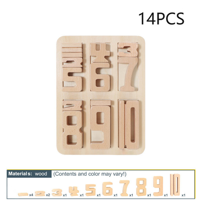 Sayı Yapı Taşları Ahşap Matematik Dijital Oyuncaklar Bebek Denge Bloğu Jenga Oyuncak Montessori Eğitici Doğal Ahşap Oyuncaklar için