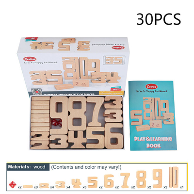 Sayı Yapı Taşları Ahşap Matematik Dijital Oyuncaklar Bebek Denge Bloğu Jenga Oyuncak Montessori Eğitici Doğal Ahşap Oyuncaklar için