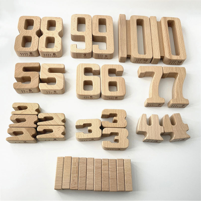 Sayı Yapı Taşları Ahşap Matematik Dijital Oyuncaklar Bebek Denge Bloğu Jenga Oyuncak Montessori Eğitici Doğal Ahşap Oyuncaklar için