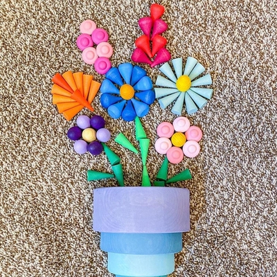 Ahşap Gökkuşağı Gevşek Parçalar Okul Öncesi Bebek İçin Renkli Montessori