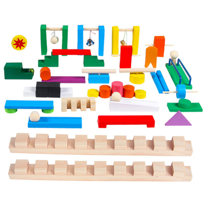 Çocuklar İçin Ahşap Renkli Domino Aksesuarları