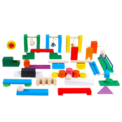 Çocuklar İçin Ahşap Renkli Domino Aksesuarları