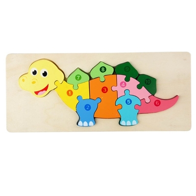 Montessori 3D Ahşap Blok Bulmaca Oyuncaklar Kalınlaşmak Ahşap Yapboz Erken Öğrenme