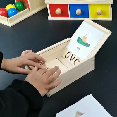 Montessori Ahşap Okuma Blokları Dönen Harf Eğirme Alfabesi Öğrenme