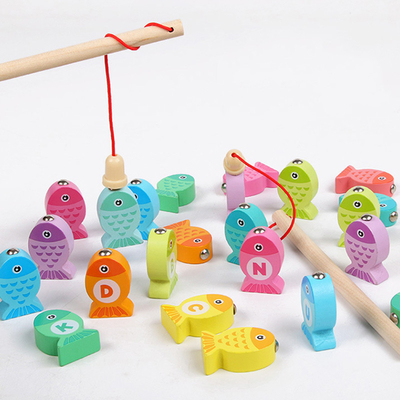 Balık Tutma Oyunu Ahşap Alfanümerik Oyuncaklar Çocuklar İçin Montessori Erken Eğitici