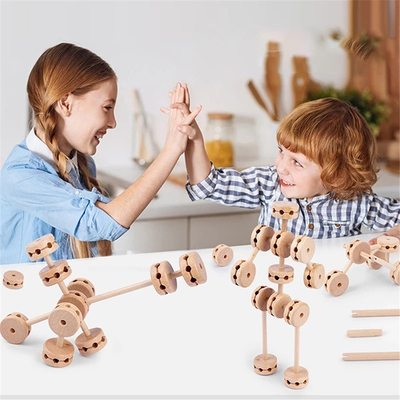 3D Yapı Fort Ahşap Buliding Blocks Diy Montessori Eğitim Montessori
