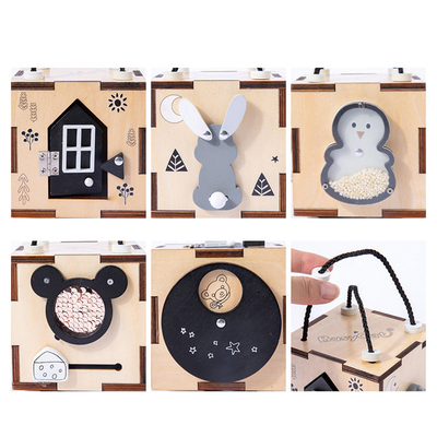 Çocuklar Unisex Montessori İnce Motor Becerileri İçin Ahşap Meşgul Tahtası Trave