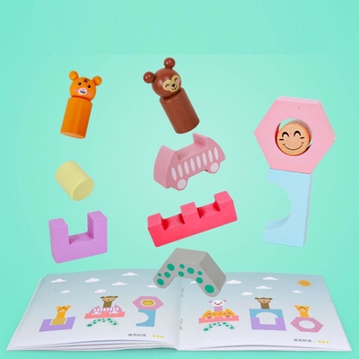 Okul Öncesi Yürümeye Başlayan Bebek İçin Ahşap Tren Kamyon Şekli DIY Eğitici Oyuncak