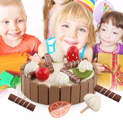 17 ADET Simülasyon Ahşap Mini Mutfak Seti Erken Eğitim İçin DIY Manyetik