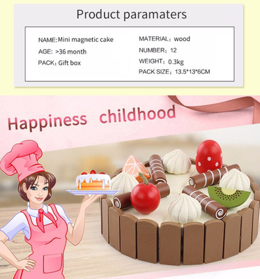 17 ADET Simülasyon Ahşap Mini Mutfak Seti Erken Eğitim İçin DIY Manyetik