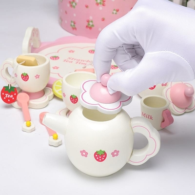 Limon Simülasyon Mutfak Ahşap Set Yaratıcı Beyaz İkindi Çayı