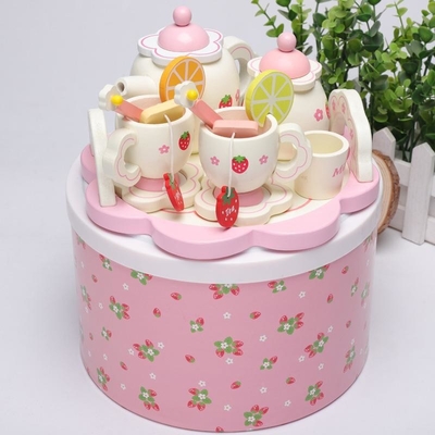 Limon Simülasyon Mutfak Ahşap Set Yaratıcı Beyaz İkindi Çayı