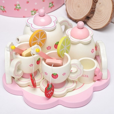 Limon Simülasyon Mutfak Ahşap Set Yaratıcı Beyaz İkindi Çayı