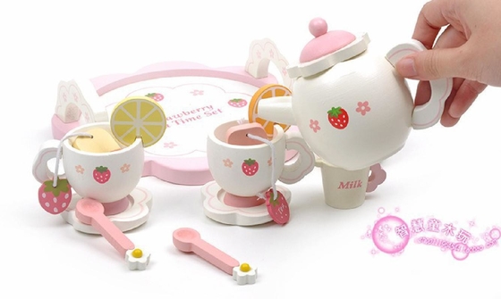 Limon Simülasyon Mutfak Ahşap Set Yaratıcı Beyaz İkindi Çayı