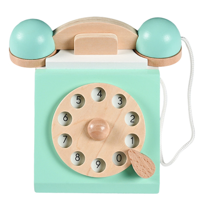 Dial Telefon Bitmemiş Ahşap El Sanatları Çocuklar İçin İnteraktif Erken Eğitim