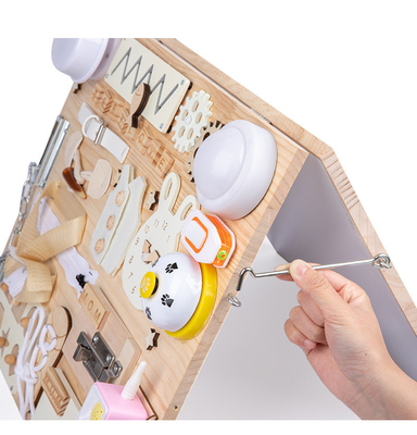 Montessori Erken Eğitim DIY El Yapımı Meşgul Tahta Bebekler İçin Ahşap Oyuncaklar
