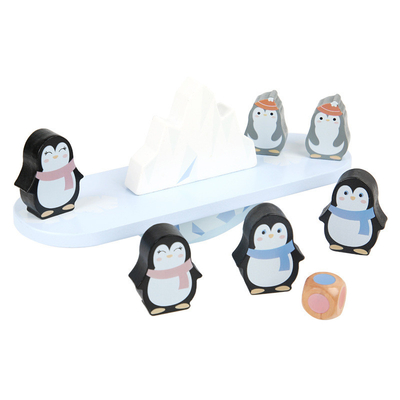 Ahşap Bloklar Oyuncaklar Penguen Dengeleme Çerçevesi Montessori Öğretimi Renkli
