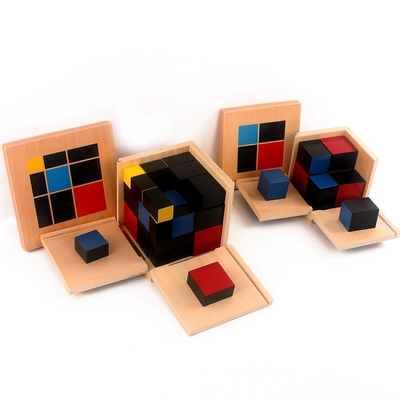 Montessori Aritmetik Cebirsel Binom Küp Üçlü Küp Ahşap Oyuncaklar