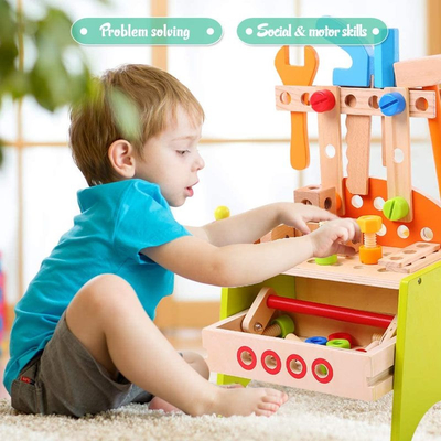 Ahşap Ebeveyn Çocuk Etkileşimi Oyun Evi Simülasyon Bulmaca DIY Oyuncak