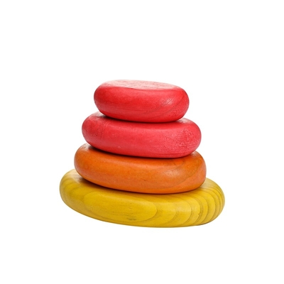 Bebek Ahşap Montessori Jenga Gökkuşağı Yığılmış Taş Dengeli İstifleme BPA içermez