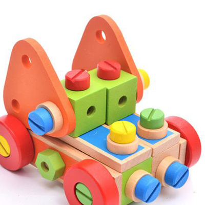 Montessori Ahşap Yapı Taşı Somun Oyuncaklar Somun Vida Oyuncak Kız Erkek Hediye