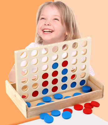 Eğitici Çocuklar Line Up Row Board Puzzle Oyuncak Ahşap Katlanabilir