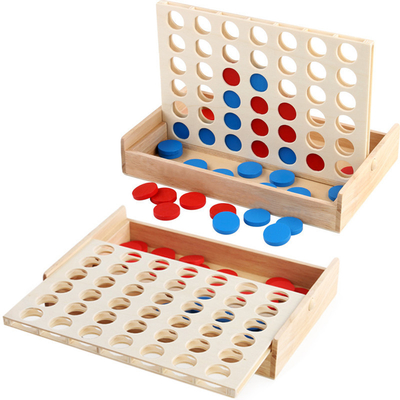 Eğitici Çocuklar Line Up Row Board Puzzle Oyuncak Ahşap Katlanabilir