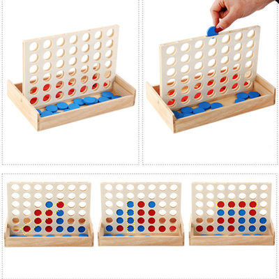 Eğitici Çocuklar Line Up Row Board Puzzle Oyuncak Ahşap Katlanabilir