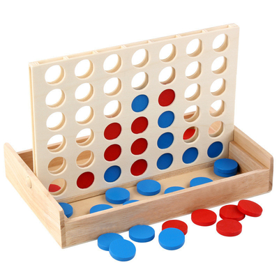 Eğitici Çocuklar Line Up Row Board Puzzle Oyuncak Ahşap Katlanabilir