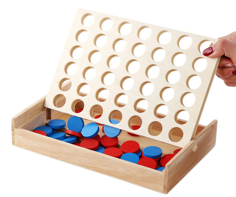 Eğitici Çocuklar Line Up Row Board Puzzle Oyuncak Ahşap Katlanabilir