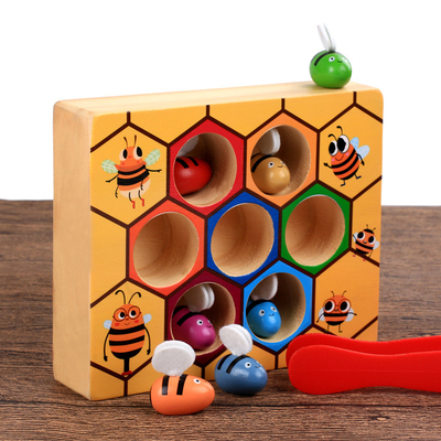 Montessori Arı Kovanı Oyunu Bebek Oyuncak Zeka Arı Yakala Renk Biliş