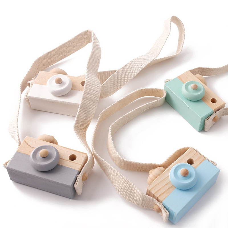 1 Adet Ahşap Bebek Oyuncakları Yapalım Moda Kamera Ahşap Kolye Montessori Oyuncaklar Çocuklar Için Ahşap Diy Mevcut Hemşirelik Hediyesi