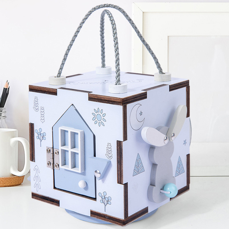Çocuklar Unisex Montessori İnce Motor Becerileri İçin Ahşap Meşgul Tahtası Trave